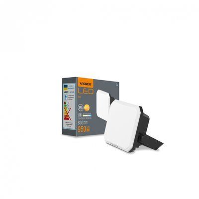 LED прожектор VIDEX F3 10W 5000K 220V Black 261967 фото