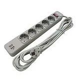 Мережевий фільтр 5 гн+2 USB (2.1A) 1.8 м USB "SVT" 122738 фото