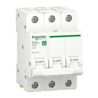 Автоматичний вимикач Schneider 6кА C 3p 16А Resi9 200135 фото
